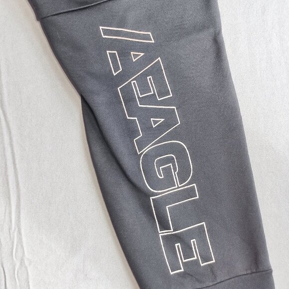 American Eagle jogger pants men's size L black with graphic design - Picture 8 of 15